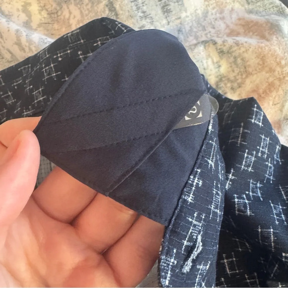 Lululemon Airing Easy Short Sleeve Buttondown IKat Check White True Navy Size S - Picture 15 of 15